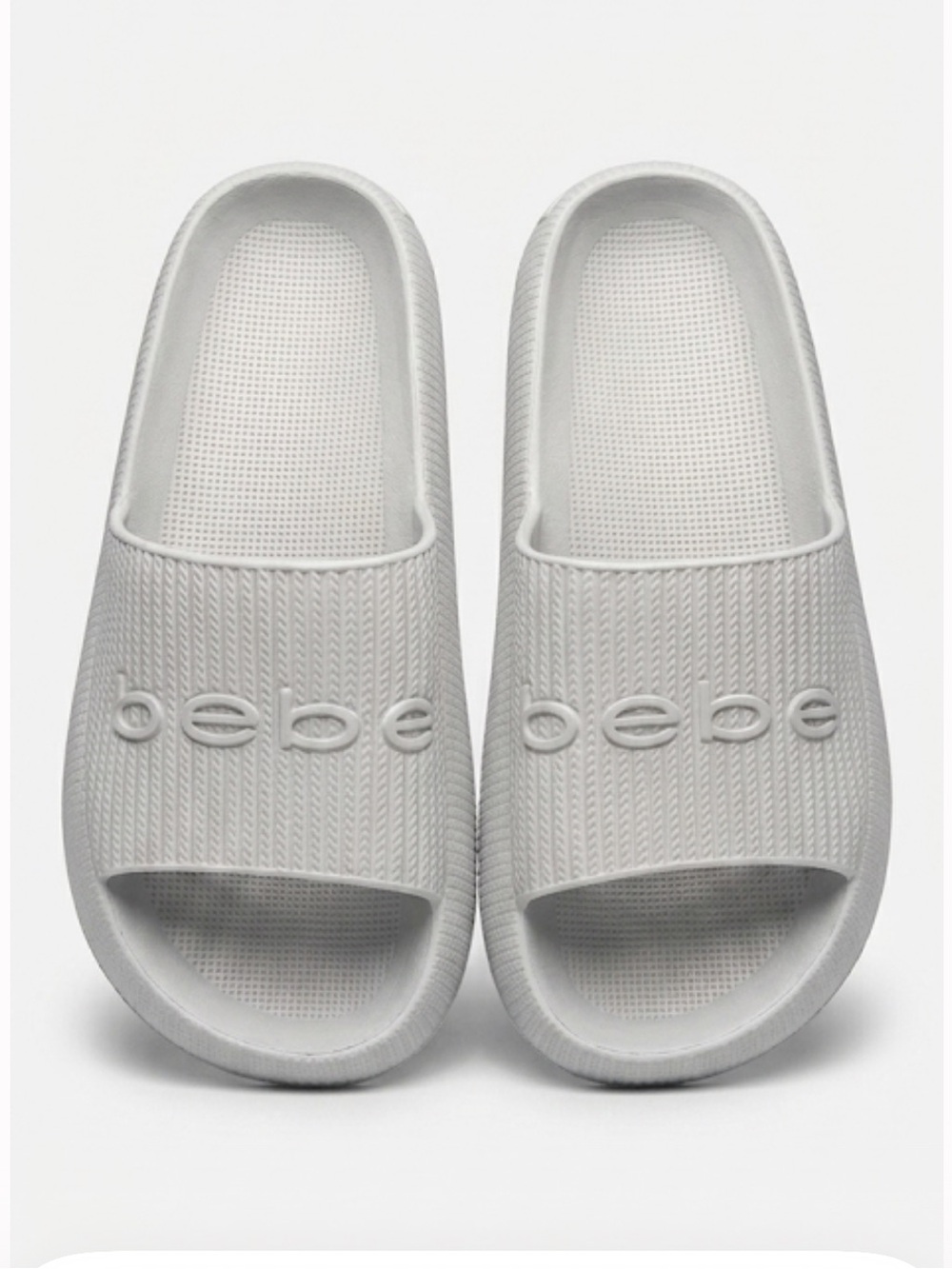 Bebe Cloud Pillow Gray Slip On Beach Pool Slides